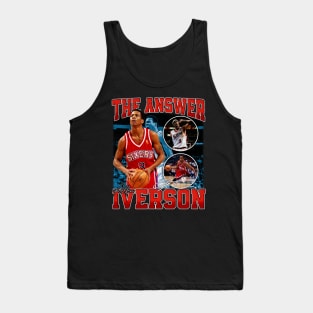 Allen Iverson The Answer Basketball Signature Vintage Retro 80s 90s Bootleg Rap Style Tank Top